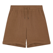 BIRKHOLM Muslin Shorts Bison Brun